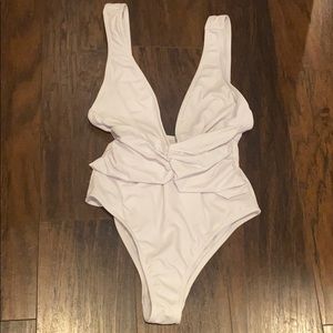 White one piece swimsuit